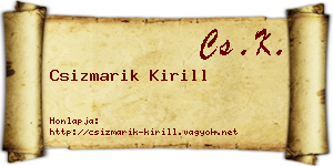 Csizmarik Kirill névjegykártya